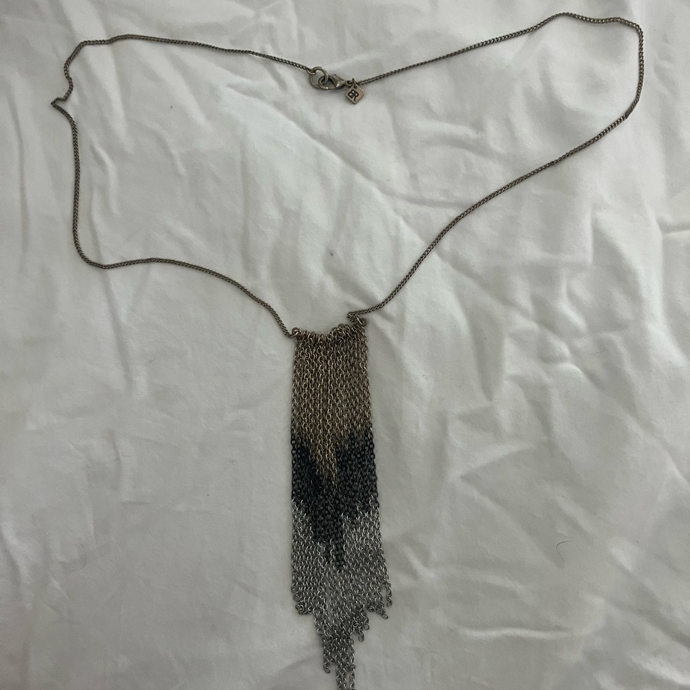Elegant Silver and Black Necklace